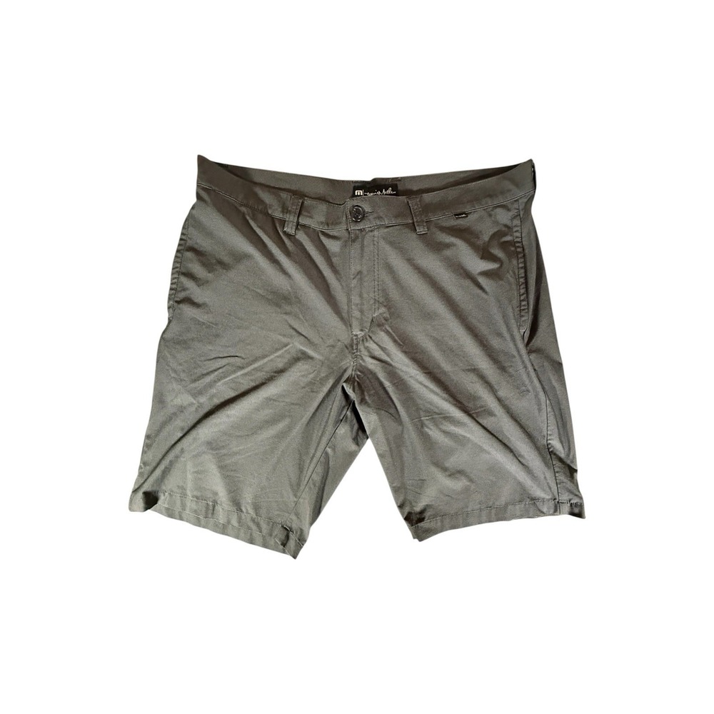 Travis Mathew Shorts Adult Size 38 Grey Chino Stretch Golf Active Summer Mens